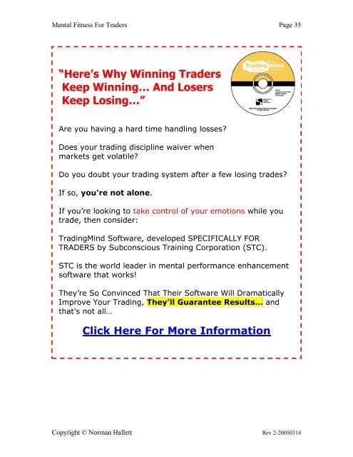 Mental Fitness For Traders - Day Trading Course