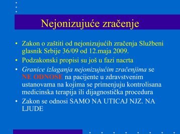 NejonizujuÄe zraÄenje i zaÅ¡tita