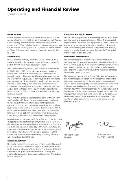 Financial Statements 2011 - Royal Holloway, University of London