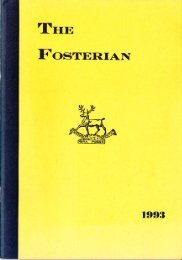 Fosterian Magazine 1993 - Old Fosterians and Lord Digby's Old Girls