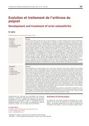 Evolution et traitement de l'arthrose du poignet - AcadÃ©mie ...