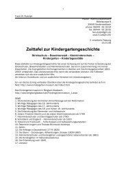 Zeittafel zur Kindergartengeschichte - F-rudolph