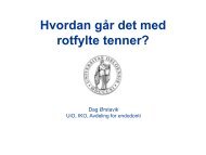 Behandlingsresultater i endodonti, 7. semester, Ørstavik