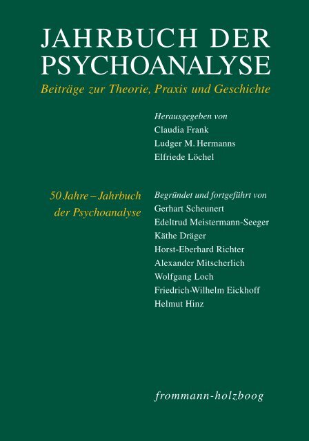 Sonderprospekt Psychoanalyse - Frommann-Holzboog