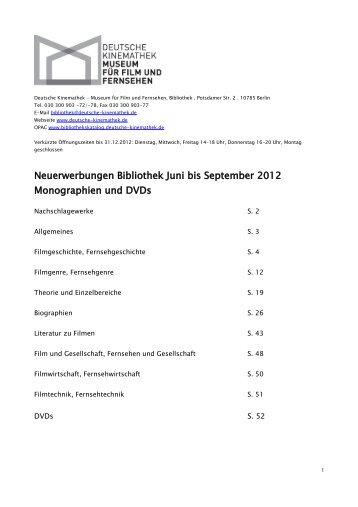 Juni/September 2012 - Deutsche Kinemathek