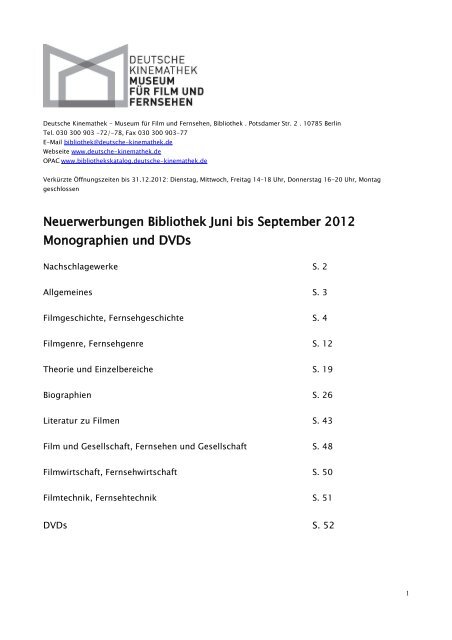 Juni/September 2012 - Deutsche Kinemathek