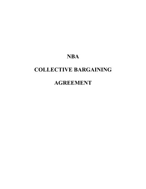 Previous NBA-NBPA Collective Bargaining Agreement