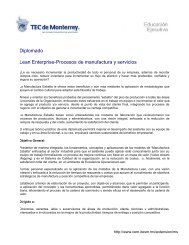 Diplomado Lean Enterprise-Procesos de manufactura y servicios