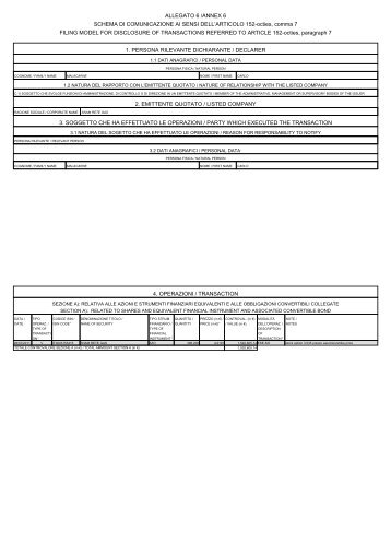 ALLEGATO 6 /ANNEX 6 SCHEMA DI COMUNICAZIONE AI ... - Snam