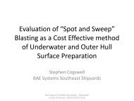 Evaluation of âSpot and Sweepâ Blasting as a Cost Effective ... - NSRP