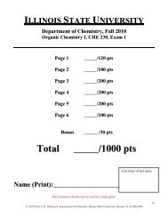 CHE 230 Exam 1 _Fall 2010 - Department of Chemistry - Illinois ...