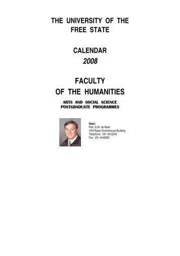 Postgraduate Programmes - University of the Free State