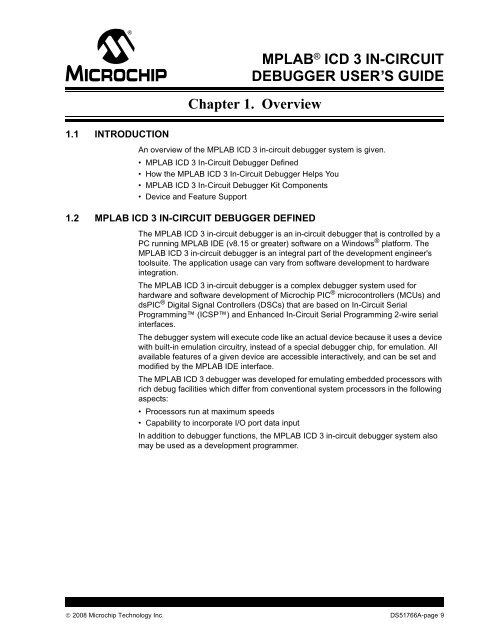 MPLAB ICD 3 In-Circuit Debugger User's Guide