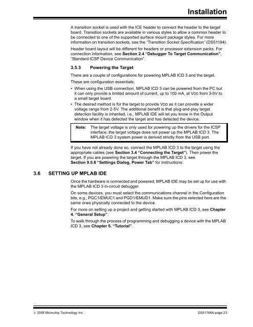 MPLAB ICD 3 In-Circuit Debugger User's Guide