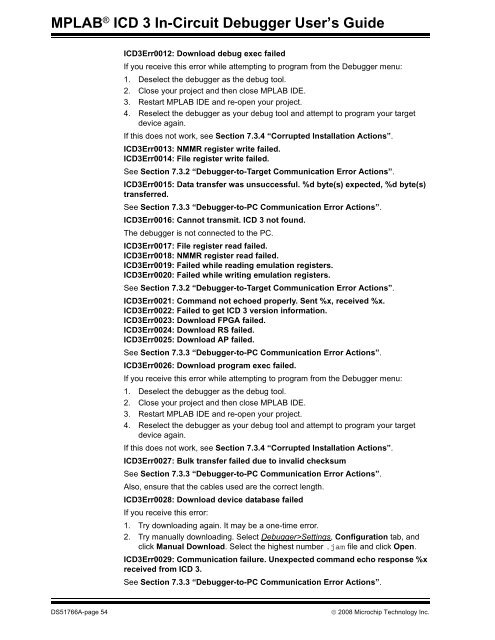 MPLAB ICD 3 In-Circuit Debugger User's Guide