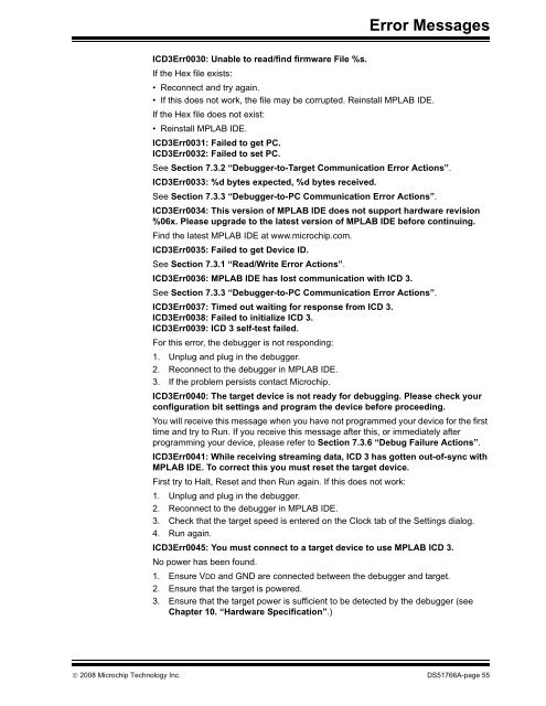 MPLAB ICD 3 In-Circuit Debugger User's Guide