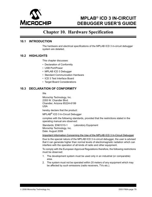 MPLAB ICD 3 In-Circuit Debugger User's Guide