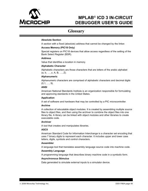 MPLAB ICD 3 In-Circuit Debugger User's Guide