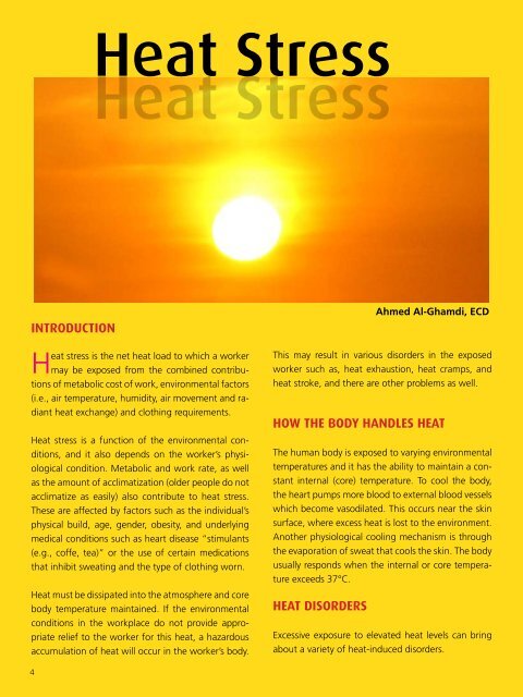 Heat Stress - Saudi Aramco