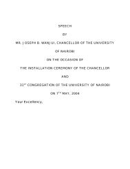 speech by mr. joseph b. wanjui, chancellor of the university of ...