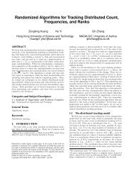 Randomized Algorithms for Tracking Distributed Count, Frequencies ...