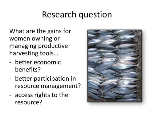 Angela Lentisco - GENDER IN AQUACULTURE AND FISHERIES