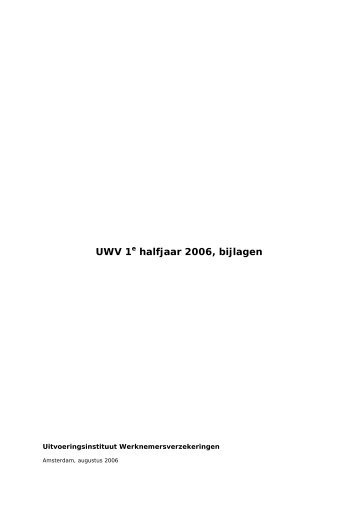 UWV 1e halfjaar 2006, bijlagen - Pagina niet gevonden