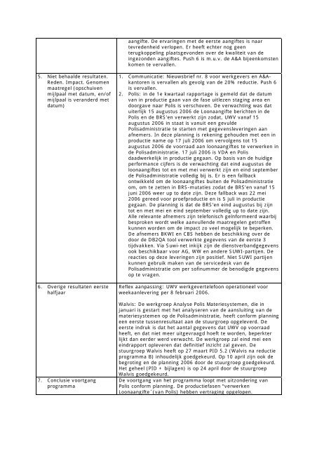 UWV 1e halfjaar 2006, bijlagen - Pagina niet gevonden