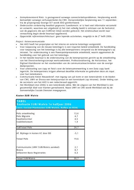 UWV 1e halfjaar 2006, bijlagen - Pagina niet gevonden