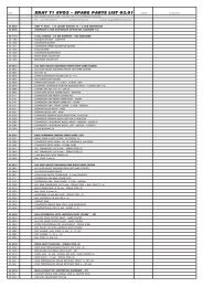 XRAY T1 EVO2 - SPARE PARTS LIST 03.01 - Ashford Hobby