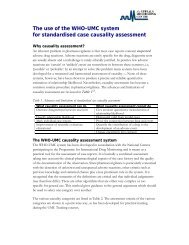 WHO-UMC causality assessment - Uppsala Monitoring Centre