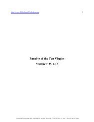 Parable of the Ten Virgins - Bible Study Workshop