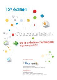 de la crÃ©ation d'entreprise - Concours Talents