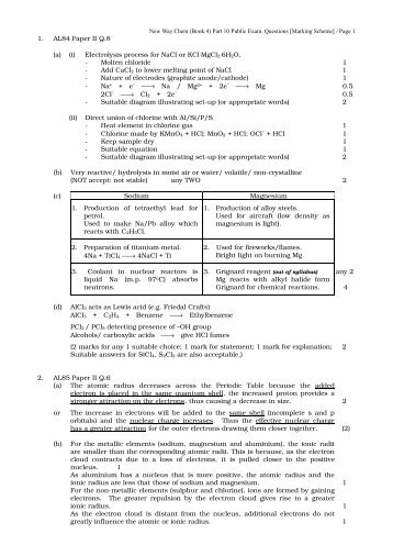 New Way Chem Book 4 Public Exam Questions solution