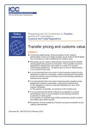 Transfer pricing and customs value - Chamber of Commerce and ...