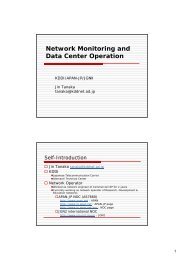 Network Monitoring and Data Center Operation - SOI-Asia