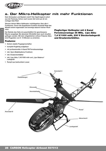 RADIO CONTROLLED 3D HELICOPTER - Tamiya