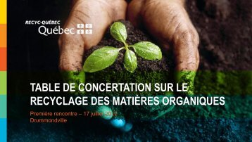 table de concertation sur le recyclage des matiÃ¨res organiques