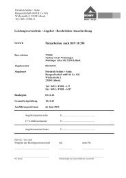 LV Innenputzarbeiten - Friedrich Schütt + Sohn Baugesellschaft ...