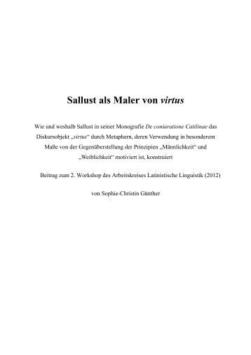 Sallust als Maler von virtus - Telemachos