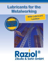 Lubricants for the metalworking with lubricant lexikon - Raziol