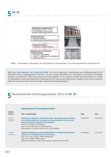 5 Durchlaufende / Abgeschlossene Forschungsprojekte 2010 ... - DVS