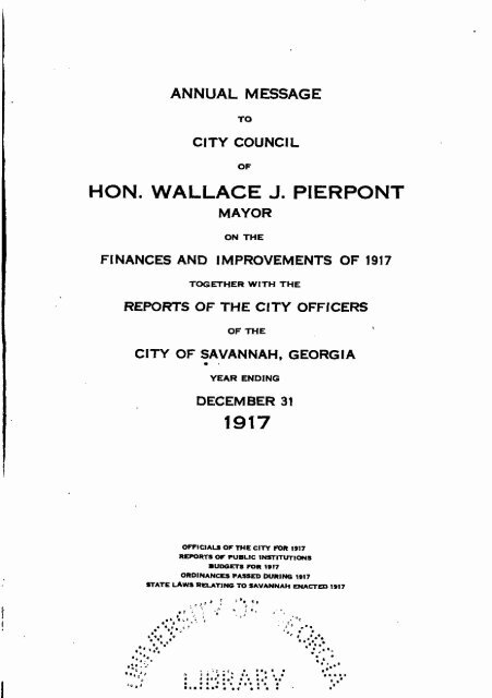HON. WALLACE J. PIERPONT 1917 - the Digital Library of Georgia