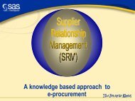 A knowledge based approach to e-procurement - sasCommunity.org