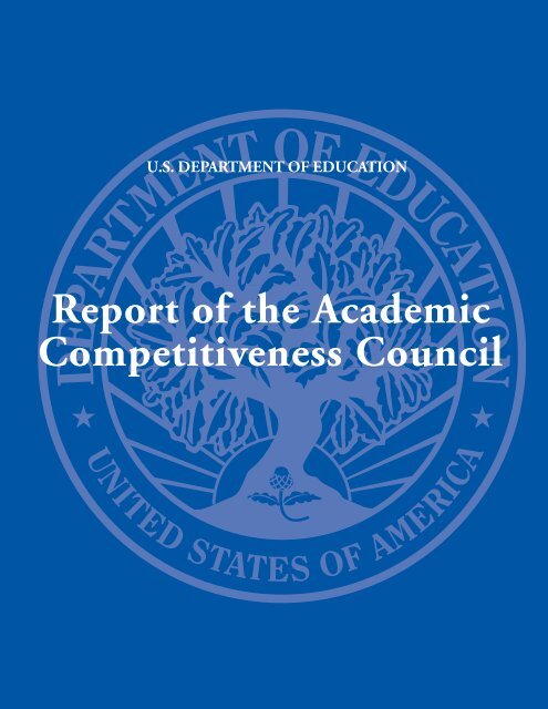 Report of the Academic Competitiveness Council - Coalition for ...