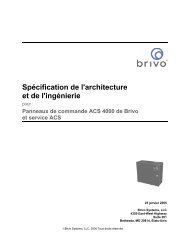 Spécification de l'architecture et de l'ingénierie - Brivo Systems