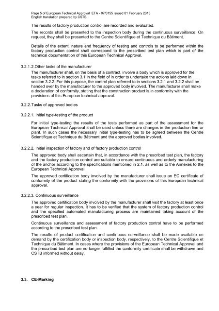 European Technical Approval ETA-07/0155