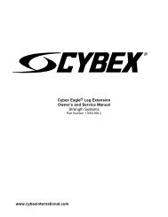 Cybex 11050 Leg Extension Owner Manual - GymStore.com