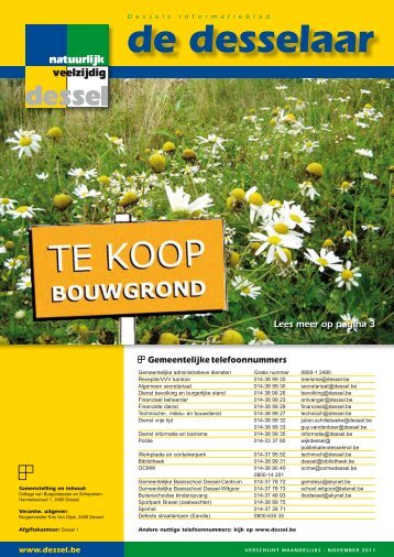 De Desselaar van november 2011 - Gemeente Dessel