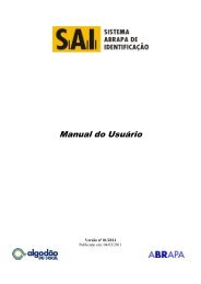 Manual de UtilizaÃ§Ã£o do SAI (2Âª versÃ£o publicada em ... - Abrapa